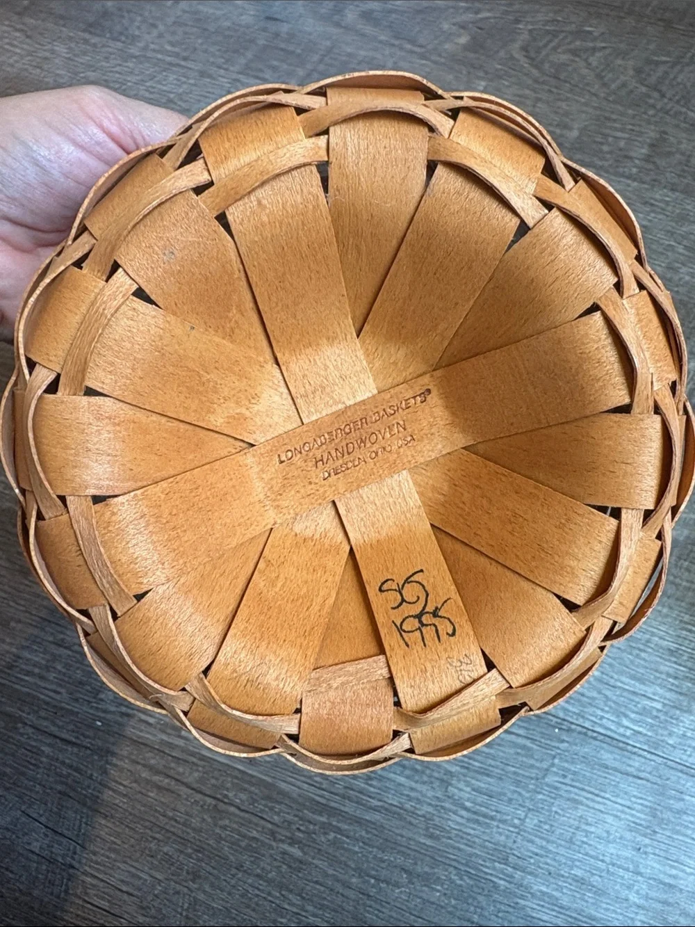 Longaberger Classic Woven Baskets Fruit Basket Handles & Protectors Set of 2